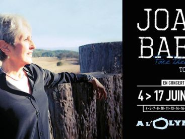 Joan Baez en concerts à l'Olympia de Paris en juin 2018