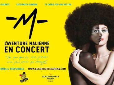 LAMOMALI de -M- en concert à l'Arena Bercy de Paris en décembre 2017