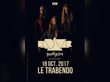 Kadavar et Death Alley en concert au Trabendo de Paris en octobre 2017