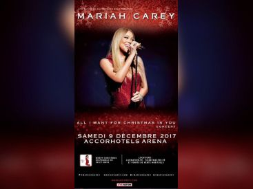 Mariah Carey en concert à l'AccorHotels Arena Bercy de Paris en décembre 2017