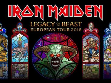 Iron Maiden en concert à l'AccorHotels Arena Bercy de Paris en juillet 2018