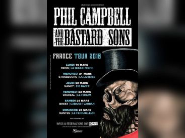 Phil Campbell And The Bastard Sons en concert à La Boule Noire de Paris en mars 2018