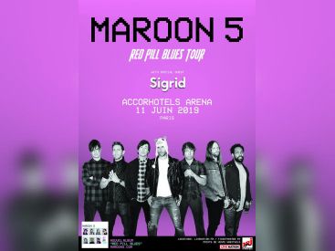 Maroon 5 en concert à l'AccorHotels Arena Bercy de Paris en juin 2019