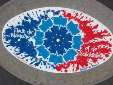 Centenaire de l'Armistice : immense fresque signée Crey 132 sur le rond-point des Invalides