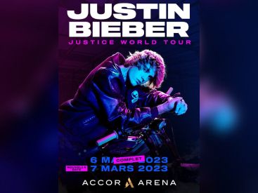 Justin Bieber en concert à l’Accor Arena de Paris en mars 2023
