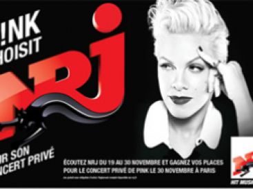Pink en showcase privé NRJ à la Salle Wagram