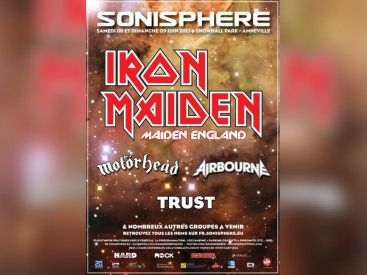 Sonisphère 2013 : Motörhead, Trust et Airbourne rejoignent Iron Maiden 