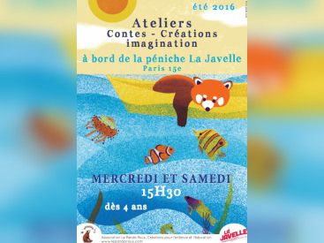 La péniche La Javelle organise des ateliers pour enfants !