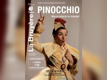 Pinocchio, le spectacle pour enfants au théâtre La Bruyère