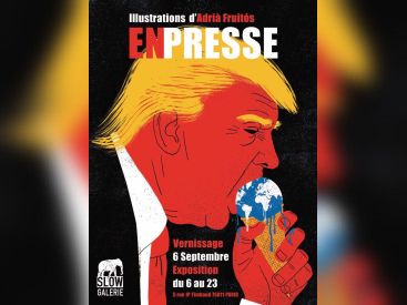 Adria Fruitos, l'exposition de dessins de presse à la Slow Galerie