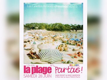 La Plage pour Tous ! Soirée Gay Pride sur Seine par les Ginettes Armées & Prima Events