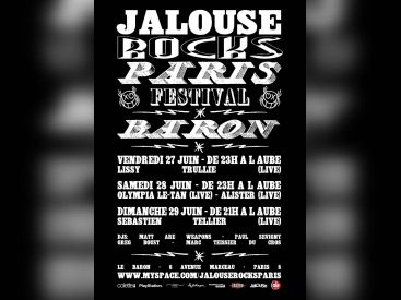 Jalouse, Rocks, Festival, Eté, Paris, Baron, Concerts, Soirées.