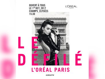 Fashion Week : L'Oréal défile sur les Champs-Elysées 