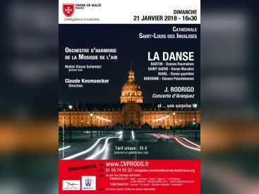 Concert de l'Orchestre d'harmonie de la musique de l'air aux Invalides