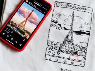 Insolite : cet atelier parisien brode vos photos Instagram préférées sur un t-shirt