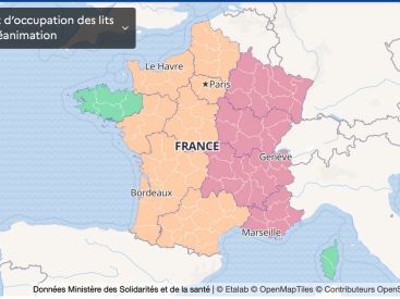 Carte de France Covid le 28 décembre : le taux d'occupation lits de réanimation par région