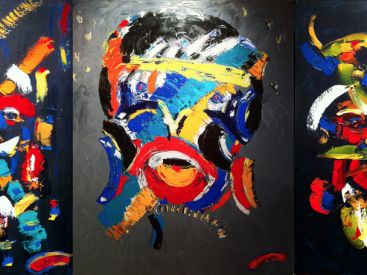 Marc Cerrone expose ses peintures aux Deux Magots