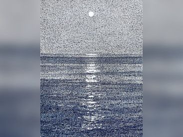 Federico Pietrella expose ses toiles pointillistes au tampon dateur à la Sobering Galerie