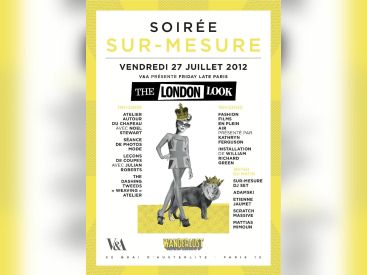 SUR-MESURE : V&A présente Friday Late Paris : The London Look @ WANDERLUST