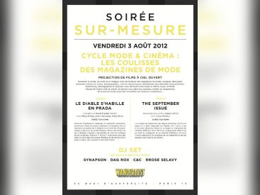 SUR-MESURE : CYCLE MODE ET CINEMA : LES COULISSES DES MAGAZINES DE MODE