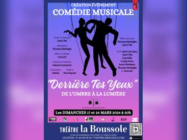 "Derrière tes yeux" : une comédie musicale à découvrir au Théâtre La Boussole à Paris