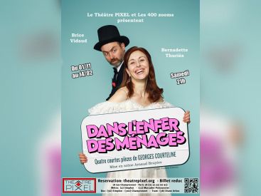 Dans l’enfer des ménages : Courteline dissèque le couple au Théâtre Pixel