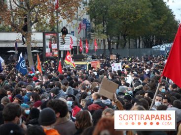Manifestation pour l'emploi devant l'Assemblée Nationale à Paris ce samedi 23 janvier 2021 