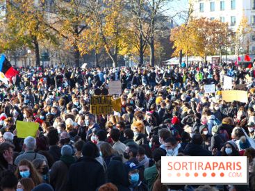 Manifestation pour les libertés place du Palais-Royal à Paris ce samedi 23 janvier 2021