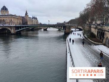 La Neige à Paris - quais de Seine