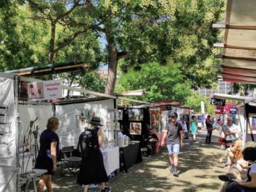Le marché de la création Edgar Quinet, l'art à ciel ouvert