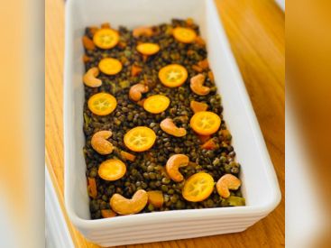 La recette des lentilles vertes, noix de cajou, curry de Alexandre Mazzia, chef du restaurant 2* AM