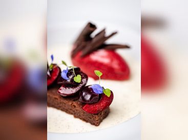 Recette de la forêt noire revisitée "La Merise" du chef deux étoiles Cédric Deckert