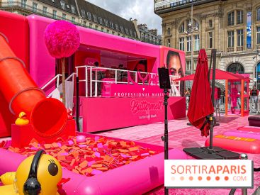 Le pop up d'une célèbre enseigne de maquillage et ses activités fun sur le parvis Saint Lazare