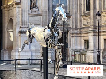JO Paris 2024: Zeus, le cheval métallique de la cérémonie d'ouverture exposé à l'Hôtel de Ville