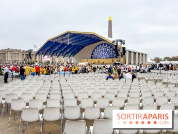 En images - Visite du Pape à Paris : la grande messe des Champs-Élysées à la place de la Concorde
