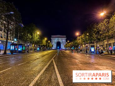 Visuel Paris Arc de Triomphe Champs Elysées nuit