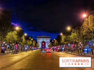 Visuel Paris Arc de Triomphe Champs Elysées nuit