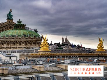 Visuel Paris Opéra Montmartre ciel gris