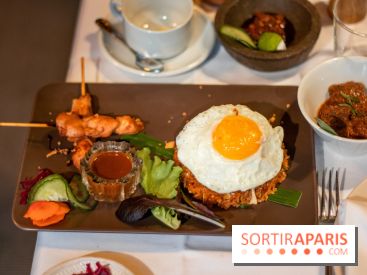 Djakarta-Bali : nasi goreng special (riz sauté à l'indonésienne et saté ayam)