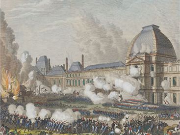 Siège et prise du château des Tuileries le 10 août 1792.