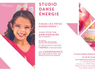 Studio Danse Energie, des anniversaires à thème comme à la maison