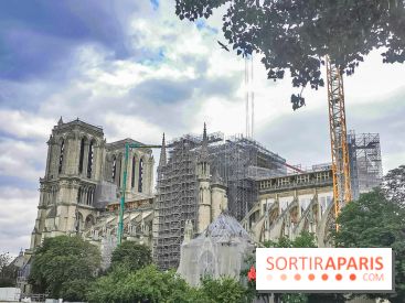 Notre Dame, démontage de l'échafaudage endommagé 