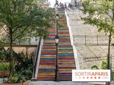 Montmartre Paris - escalier coloré