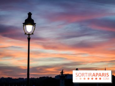 Visuels Paris - Lampadaire - Coucher de soleil