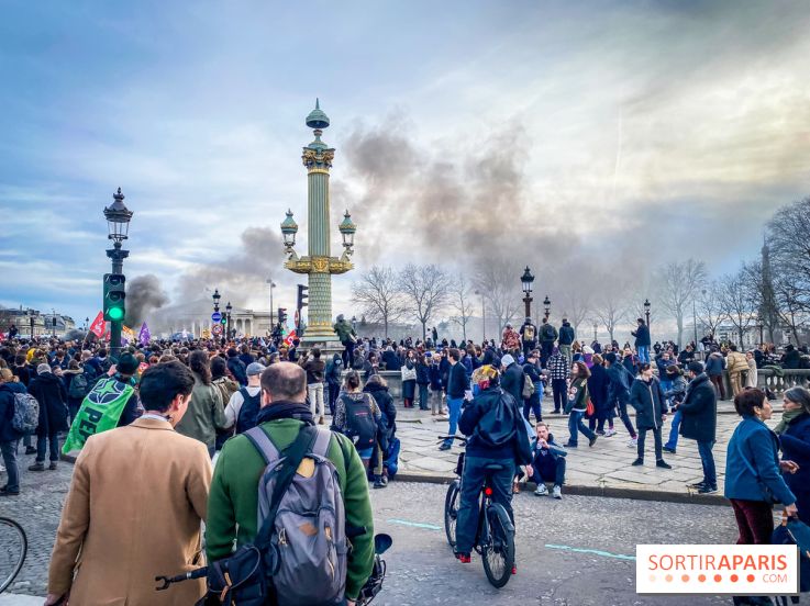 Manifestation Paris - Visuels - Réforme des retraites place Concorde