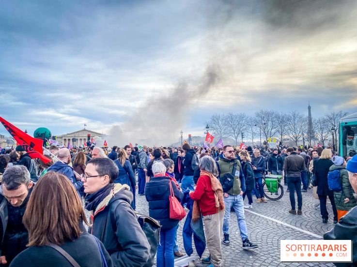 Manifestation Paris - Visuels - Réforme des retraites place Concorde