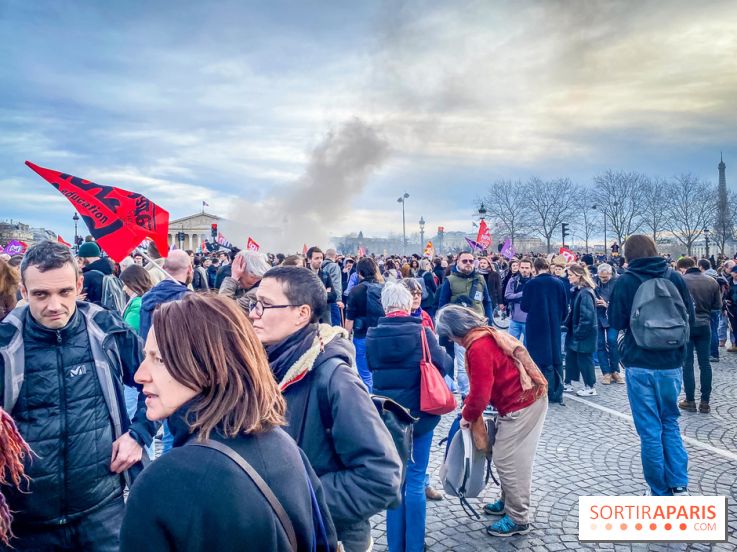 Manifestation Paris - Visuels - Réforme des retraites place Concorde