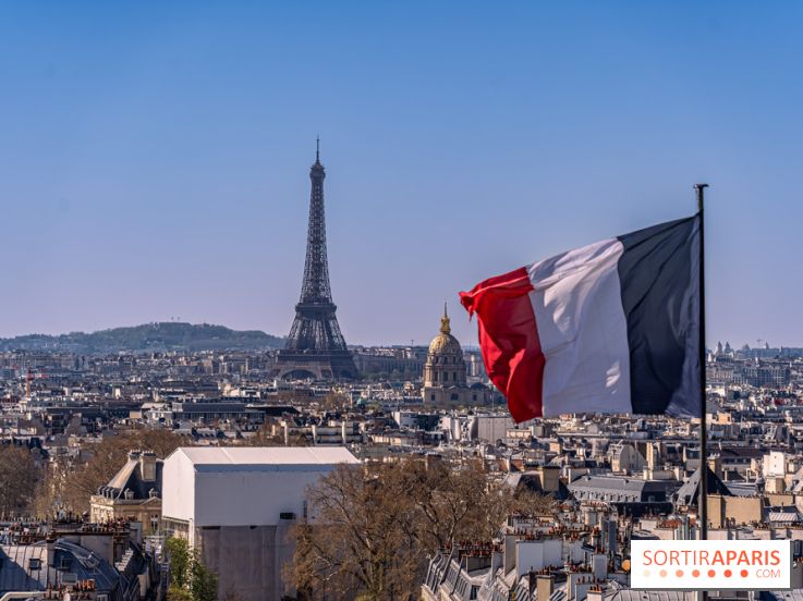 Le panorama du Panthéon - l'une des plus belles vues de Paris à 360° - Tour Eiffel - drapeau
