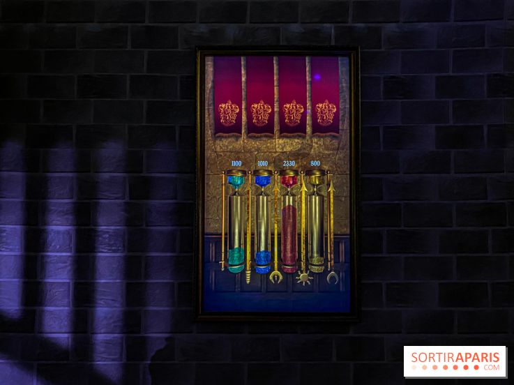 Harry Potter l'exposition coupe des quatre maisons sabliers