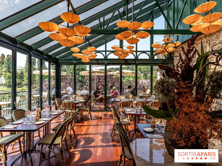 Le Nid, le restaurant-terrasse sur berge à l'Isle-Adam -   décoration salle - DOD Architecte